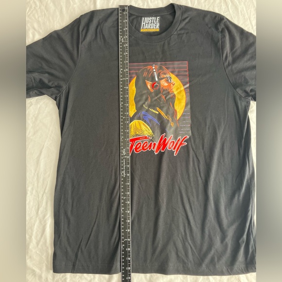 Retro Vintage Teen Wolf 80s Micheal J Fox Full Moon Men’s Black Tee Size XL - Picture 4 of 5